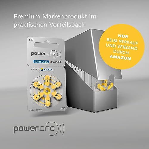 Image of Power One Size 10 Zinc Air Hearing Aid Batteries (60 batteries)