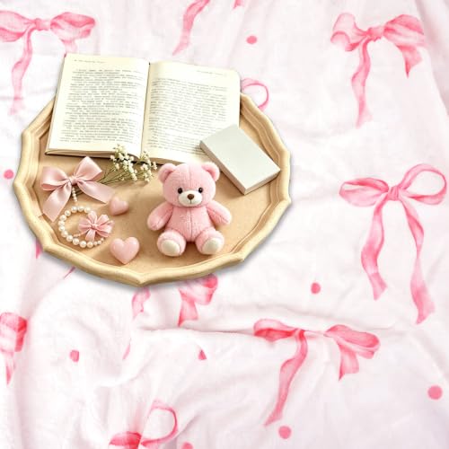 Bow Blanket Soft Cozy Lightweight Throw Blanket for Couch Sofa Bed Living Room Home Pink Decor for Boys Girls Kids Adults Gift 50x60 inch by Wscdovf - Used condition - Image 5