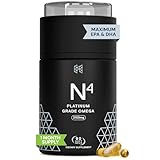 HPN N(4) Icelandic Omega-3 Fish Oil, 3,000 mg DHA & EPA | Increase Muscle Growth, Joint, and Brain Health | No Heavy Metals or Toxins | 90 Softgel Capsules