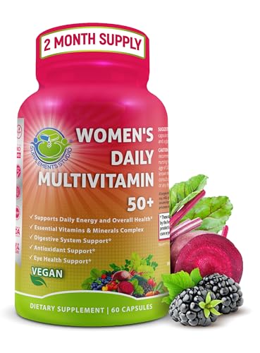 Women's Daily Multivitamin 50 Plus - Vegan Methylated Multivitamin for Women 50 and Over with...