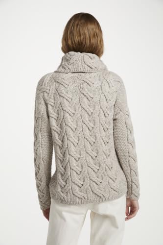 Image of Soft Merino Chunky Cable Cowl Aran Sweater by Aran Woollen Mills