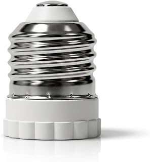 口金変換アダプター E26→E17 電球ソケット変換 1個入り 高耐久難燃性素材 LED電球/白熱電球対応 取付簡単