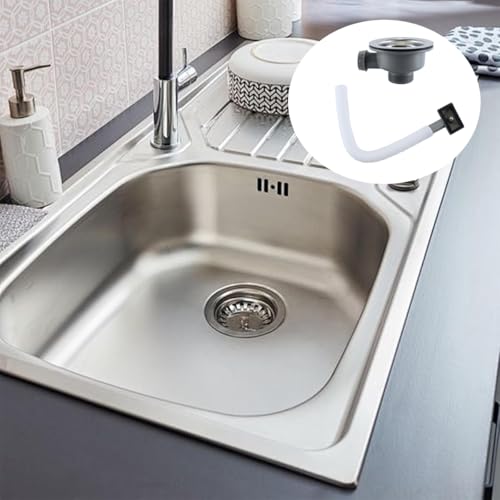 Gurtt 114 mm Edelstahl-Spülbecken-Siebkorb mit Überlaufanschluss für Edelstahlspülen – Ersatzteil