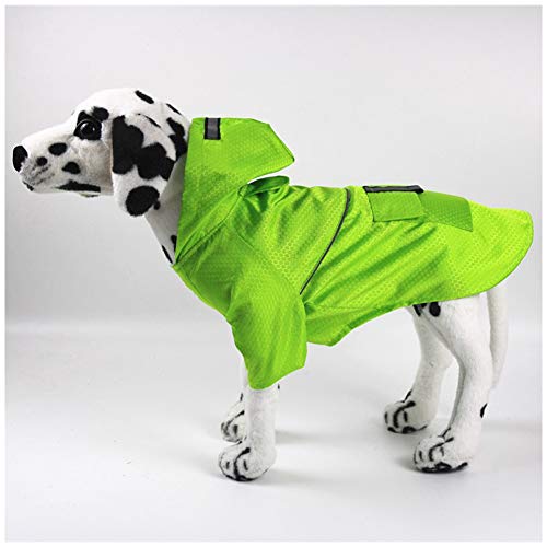 Worderful Dog Raincoat Leisure Waterproof Dog Clothe Adjustable Dog Reflective Raincoat For Small Medium Dogs Cats (Green,L) #TOP11