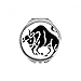Constellation Taurus Zodiac Sign Hand Compact Mirror Round Portable Pocket Glass