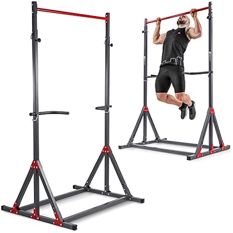 Hop-Sport Kraftstation mit Klimmzugstange und Dip-Station HS-1015K Kraftturm für Klimmzüge und Dips freistehend und verstellbar Cover