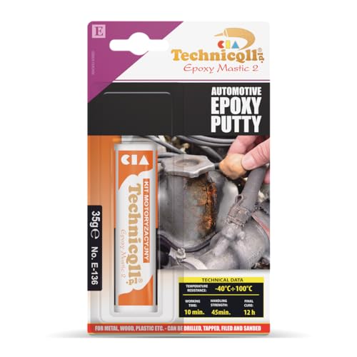 Technicqll Epoxy Putty for Metals (Steel Aluminium) Plastic Wood Glass 35G