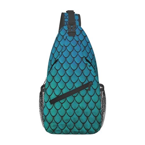 Mochila cruzada MyPiky con estampado azul para deporte unisex miniatura 1