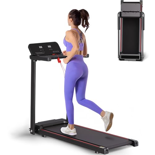 Image of Walking Treadmill Pad with APP, Folding Treadmills with Handle Bar, Low Noise Walking Vibration Pad, Quiet Walking Machine, 3HP Electric Walking 300LBS Capacity, Capacity, Portable Small Home Gym