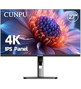 CUNPU 27 Inch 4K Monitor, UHD (3840 * 2160) IPS Ultra-Slim Bezel Monitor for Photo Video Editing,...