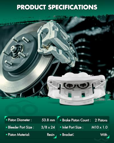 Image of SCITOO Front Brake Calipers With Bracket 18-B4790 18-B4791 Compatible For Ford For Excursion /F-250, For Ford For F-250 Super Duty 99-04 For Ford For F-350 99-04 For Ford For F-350 Super Duty 99-04
