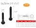 LBY 8pcs Lag Screws, 3/8