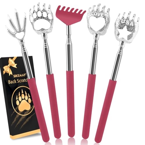 Image of SIKEMAY 5 Pack Back Scratcher, Stocking Stuffers for Men Women Adults