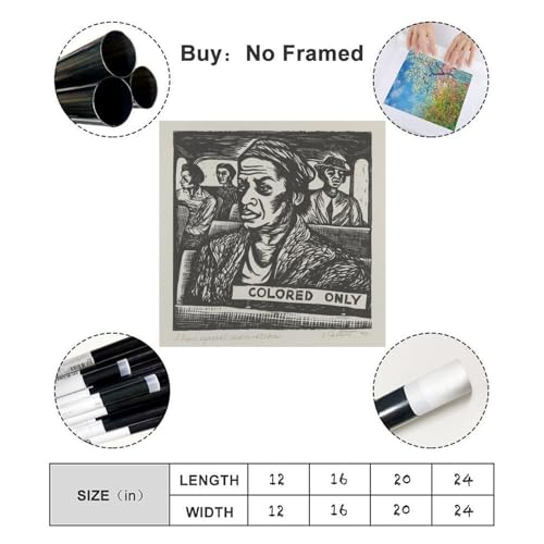 Art mural Elizabeth Catlett : Impression Impression I Have Special Reservations 40x40 cm - 5
