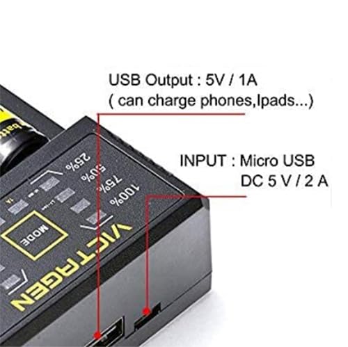 Victagen N2 PLUS Universal Smart Charger, Speedy 18650 Battery Charge thumb #4
