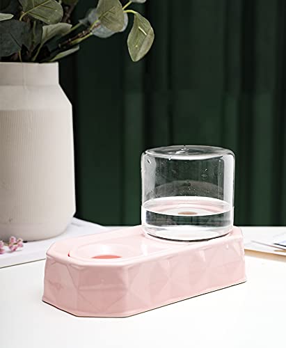 自動給水器 ペット給水器 ペット用品 猫犬自動給水器 自動給水機 ウォーターボトル 猫 子犬お留守番対策 ペットグッズ 給水器 水飲み器 水やり用品 水碗 セラミックス製 ピンク (210ml) (PINK)