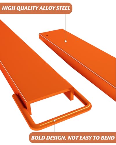 Pallet Forklift Extensions 84" Length 4.5" Width, Heavy Duty Steel Pallet Fork Extension, 1 Pair Fork Extensions for Forklifts, Orange