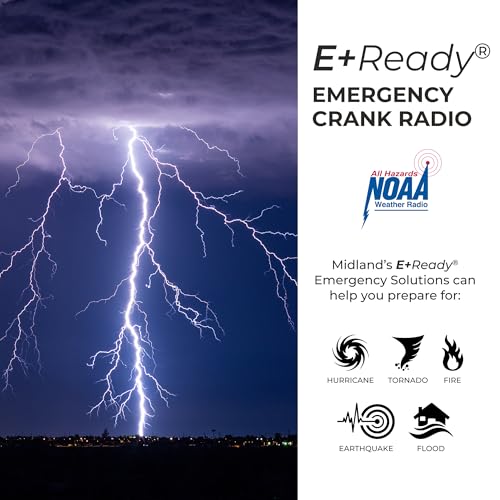 Midland ER210 NOAA Emergency Weather Radio - Compact, Crank, Weather Alerts, AM/FM Radio, Multiple Power Sources, SOS Emergency Flashlight - Image 4