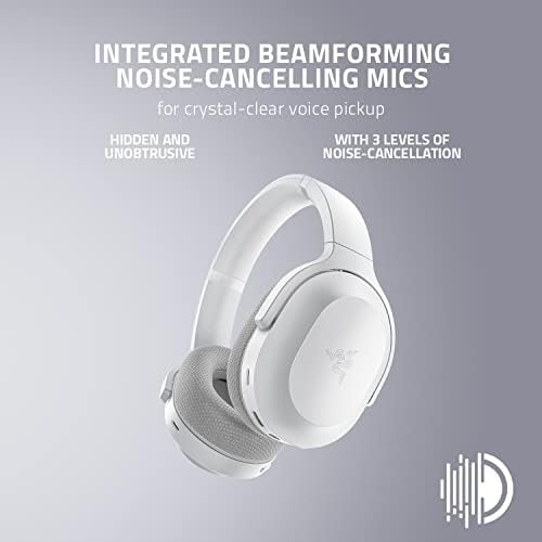Razer Barracuda - Kablosuz Çoklu Platform Oyun ve Mobil Kulaklık (SmartSwitch Çift Kablosuz, Gürültü Önleyici Mikrofonlar, TriForce Sürücüler 50mm) Mercury - Görsel 3