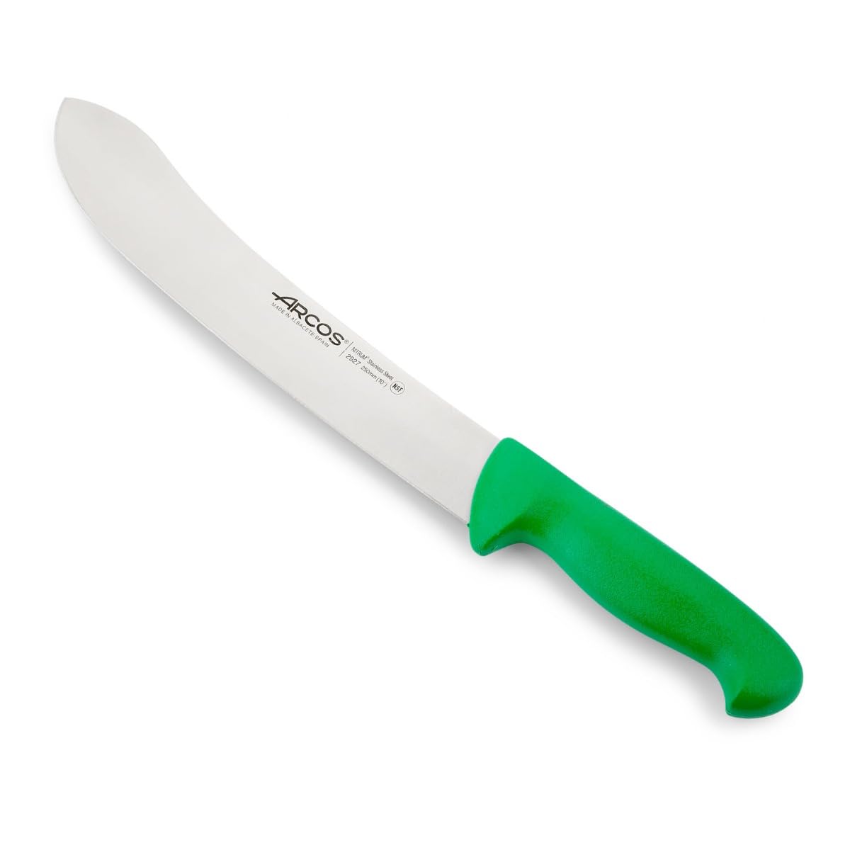 Arcos Fleischermesser aus Nitrum Edelstahl - Professionelles Küchenmesser zum Schneiden von Fleisch, Fisch und Gemüse - Ergonomischer Griff aus Polyoxymethylen, Serie 2900, Farbe Grün