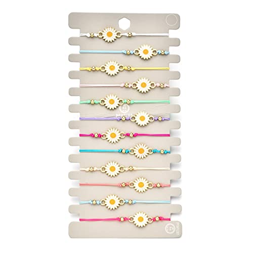 Fuqimanman2020 Handmade Colorful Sunflower Bracelets Set Bohemian Cute Daisy Flower Bracelet for Women Jewelry3