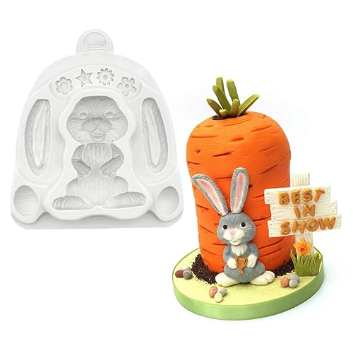 Molde de silicona de Pascua moldes de chocolate 3D moldes para hornear para hornear para pastel de pastel