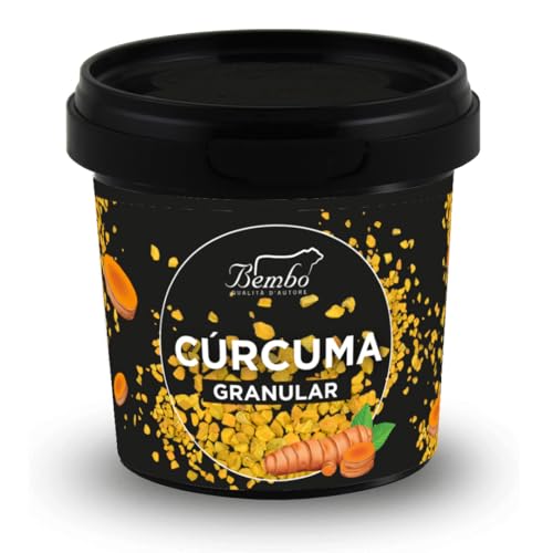 Cúrcuma Granulada Bembo 65 g - Especia Natural y Aromática - Formato Anti Desperdicio - Libre de Glutamatos, Espesantes, Colorantes.