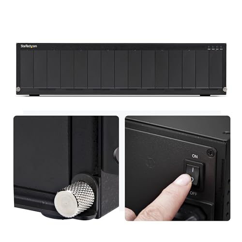 Image of StarTech 15-Slot Unmanaged Media Converter, TAA (MCM15-MEDIA-CHASSIS) | 19in Rackmount for MCM Media Converter Series, Active Cooling