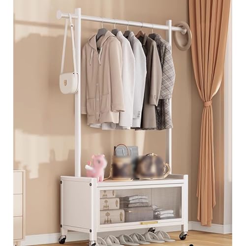 Porte-manteau autonome chic en acier au carbone durable et finitions acryliques