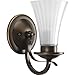 Progress Lighting P2725-108 Melody One Light Wall Bracket, Oil Rubbed Bronze Finish