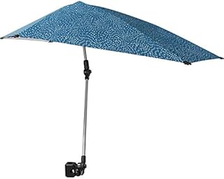Sport-Brella Versa-Brella SPF 50+ Adjustable Umbrella with Universal Clamp, Regular, Light Blue