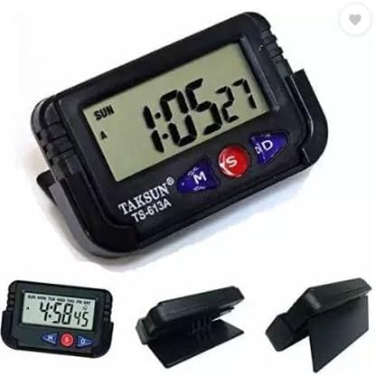 Kadio Digital Black Clock, 3.81x38 cm