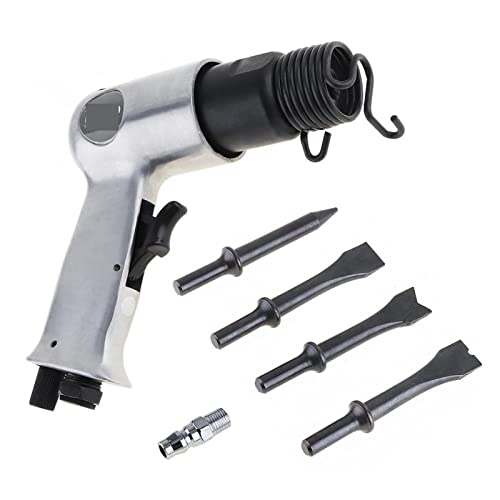9150 120 mm Kit de martillo de aire de carrera media Pistola de mano profesional Palas de gas Martillo de aire Pequeño removedor de óxido Corte Perforación Astillado Herramientas neumáticas,Herramien