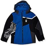 kinder winterjacken günstig  Spyder Challenger Skijacke für Jungen, Kinderwinterjacke mit Kapuze und komplettem Reißverschluss, Jungen, Challenger Ski Jacket, Old Glory, 10