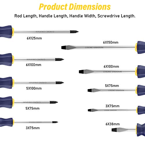 Precision-Magnetic-Screwdriver-Tool-Set-Phillips-Flat-Head Tips Screw Driver Small Flathead Non-Slip For Repair Home Craft Improvement