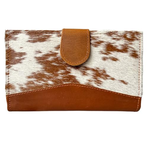 Womens Leather Clutch Wallet for Women with Hand Tooled Cravings | Western Style Designer Bag for Party, Anniversary, Wedding Gift