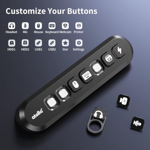 Image of atolla 7-Port Powered USB Hub, 4 USB-A 3.0+2 USB-C 3.0+1 Fast Charging Port