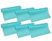 HityTech 6 Pack Refrigerator Liners, Washable Refrigerator Mats Pads Waterproof Fridge Pads Mat Shelves Drawer Table Mats 17 3/4" x 11 3/4" - All 6 Blue