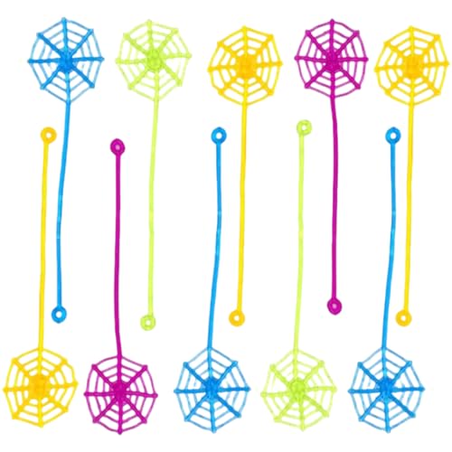 YAPKOLV 10 Pièces Mains Collantes Enfant Set, Jouets Gluants, Gadgets Mains Collantes Comme Cadeaux, Articles de Farce Pour Garçons Filles, Jouets et Amusement Pour Fêtes (Toile d'Araignée)