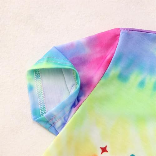 Ritatte Magic Shirts for Toddler Girls Princess Magical Kingdom T-Shirt Kids Cute Castle Holiday Vacation Summer Tees Tops(Blue Pink,7-8T(140)) — view 6