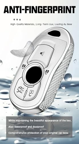 Coque de clé intelligente Buick Encore 2017-2020 protection télécommande 4 boutons dorée - 6