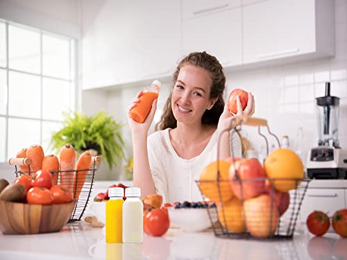 Axe Sickle 3 Pcs 8 Ounce Juice Bottles Plastic Milk Bottles Bulk Beverage Containers With Tamper Evident Caps Lids White For Milk, Juice, Drinks And Other Beverage Containers #TOP5