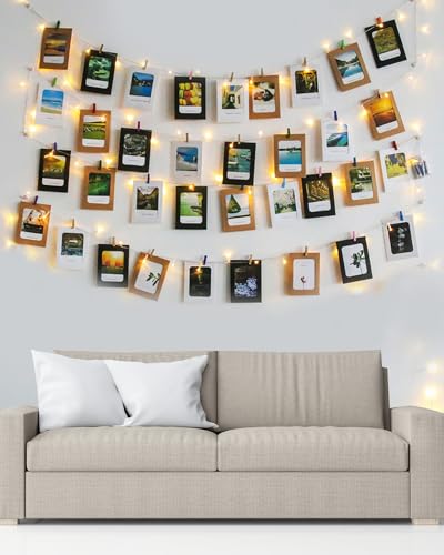 125 LED Luces Habitacion Decoracion 12.5M, USB Clip Cadena De Luces LED Con 80 Pinzas,luces Decorativas Habitacion,fotos Pared Decoracion,luces Led Navidad Para Habitaciones,Bodas,Cumpleaño,Fiesta