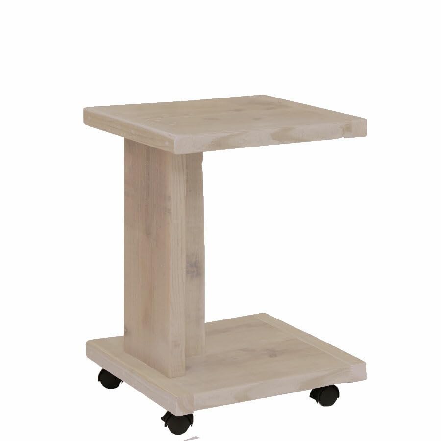 Amazon｜WOODPRO 古材 ソファ用サイドテーブル 40cm×39cm×高さ55cm