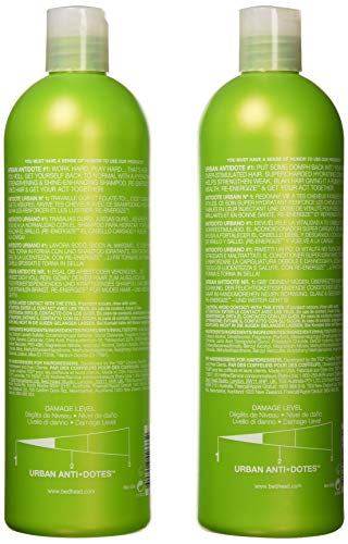 Bed Head by TIGI Urban Antidotes Re-Energize Daily Shampoo and Conditioner 25.36 fl oz 2 count