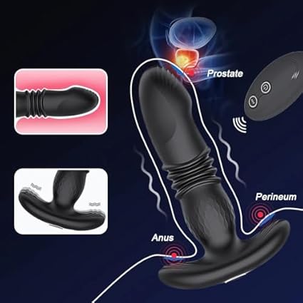 Tapón anal Vibrador Anal de empuje, tapón Anal vibratorio, Juguetes sexuales Para mujeres, consolador Anal remoto inalámbrico, tapón Anal, masajeador de próstata Para hombres