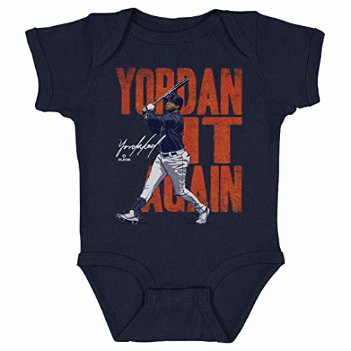 500 LEVEL Yordan Alvarez Baby Infant One Piece Bodysuit (6M, Navy) - Yordan Alvarez Houston Yordan It Again WHT