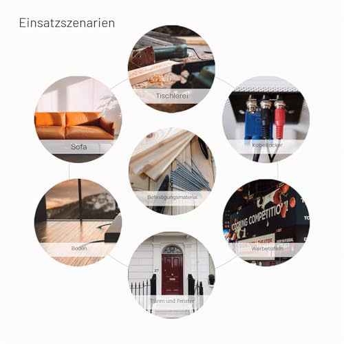 AECCN Handtacker Set - 3 in 1 Tacker für Holz Stoff Möbel Dachpappe - Tackerpistole mit 2100 Klammern - TÜV GS Geprüft - Inkl Klammerentferner