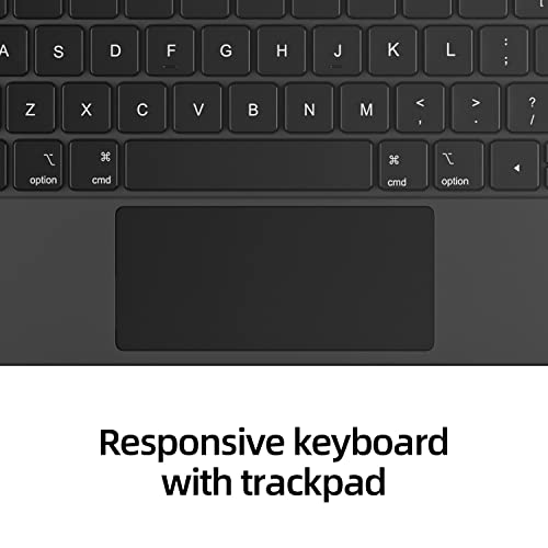 Hou Keyboard Case For 2022 Ipad Air 5Th / 4Th Generation And 2021 Ipad Pro 11 Inch 3Rd, With A Floating Design And Built‑In Trackpad, Shell Compatible With Ipad Pro 11" 2Nd Gen 2020/1St Gen 2018,Black #TOP4