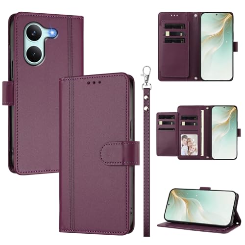 �X�}�z�P�[�X �Ή��@�� for Redmi Turbo 5,�Ή��@�� for Xiaomi Poco X8 Pro �X�}�z�P�[�X�y�E�H���b�g�f�U�C�� �f���A���J�[�h�X���b�g �L���b�V�� �t���b�v���X�^���h �����h�~�zViolet